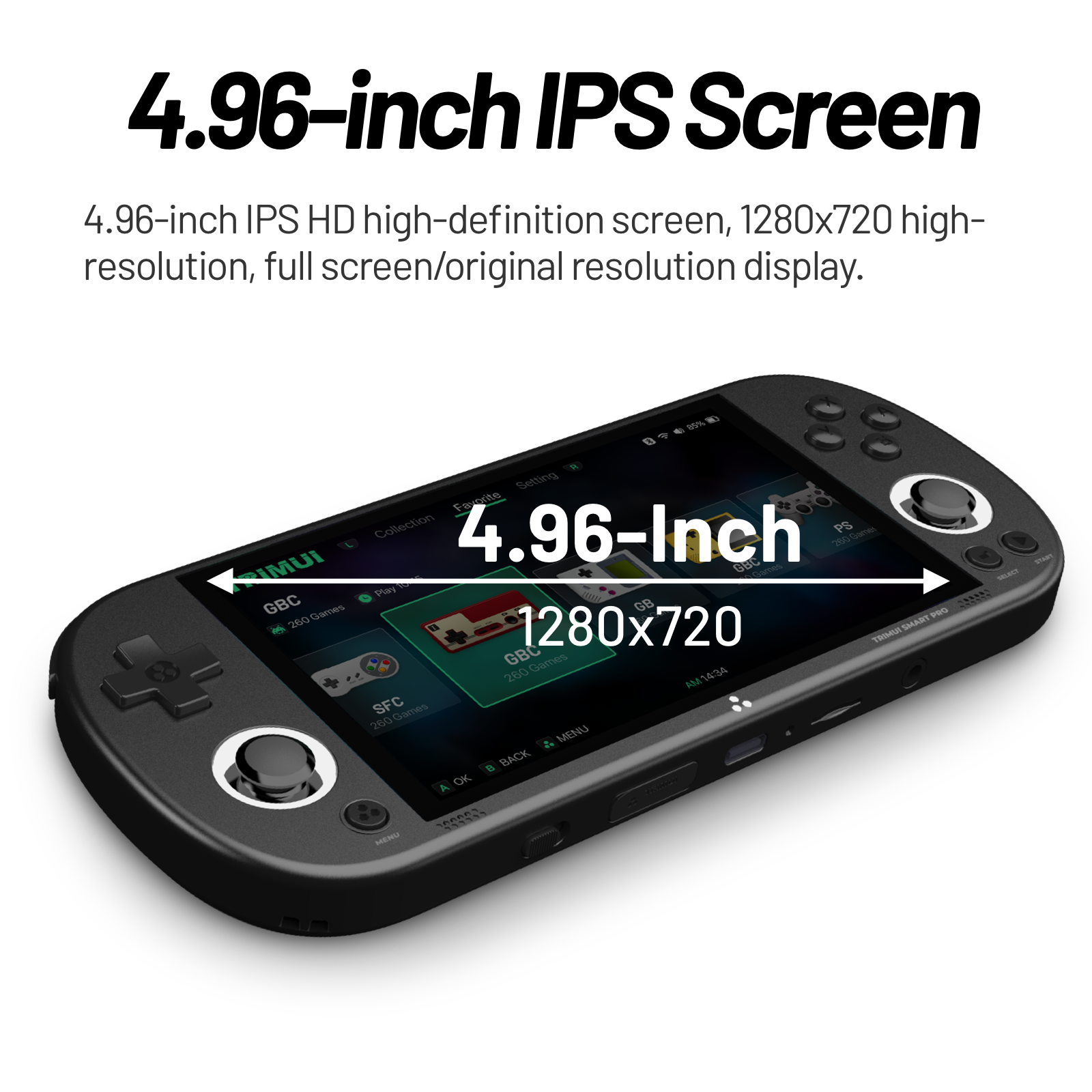 Trimui Smart Pro Portable Retro Video Hand-Held Games Consoles 5'' 20000+ Game Trimui Smart Pro Portable Retro Video Hand-Held Games Consoles 5'' 20000+ Game